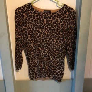 Lands End Cheetah sweater